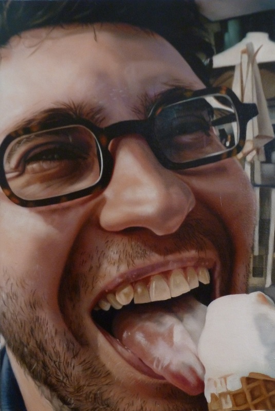 Beloved Man Goat (David Adam Capra) 2, a painting by Australian artist Katherine Edney