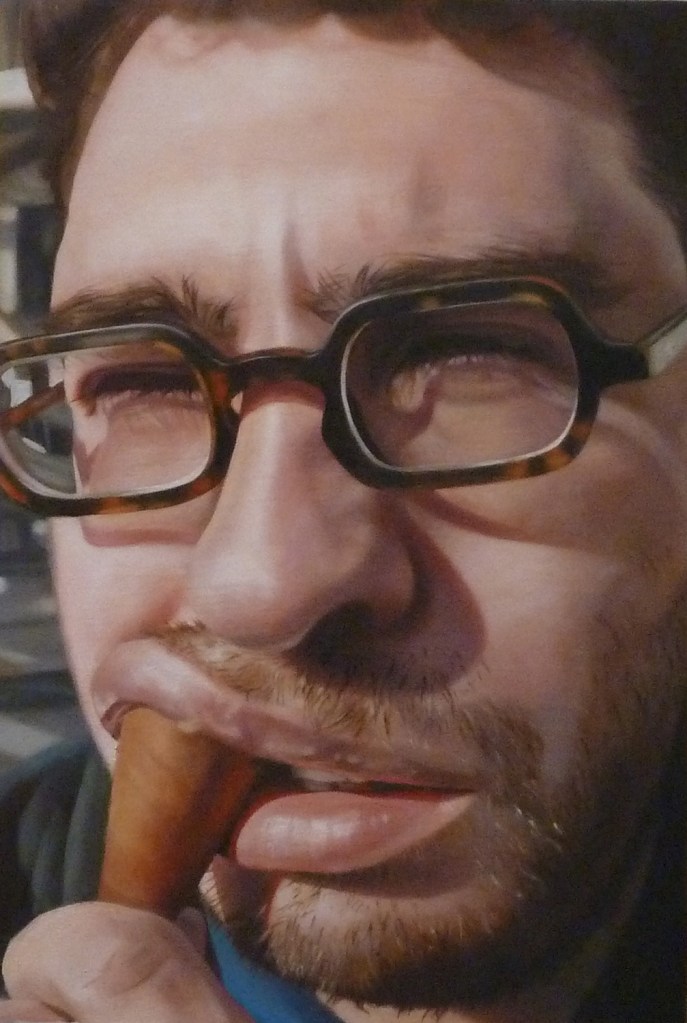 Beloved Man Goat (David Adam Capra), a painting by Australian artist Katherine Edney