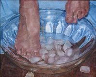 Departures 4, a painting by Australian artist Katherine Edney