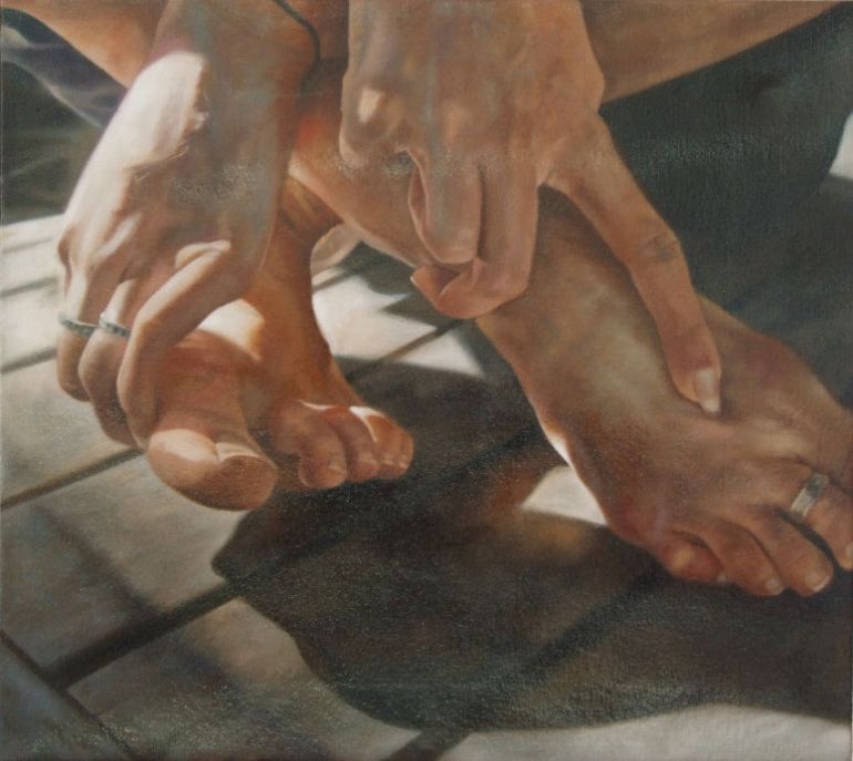 Departures 7, a painting by Australian artist Katherine Edney