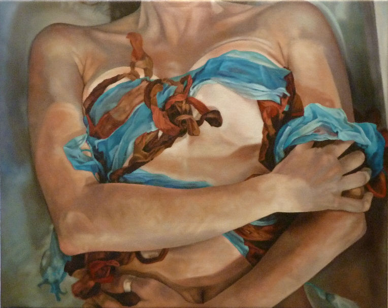 Sinking Into Tranquil Waters, a painting by Australian artist Katherine Edney.