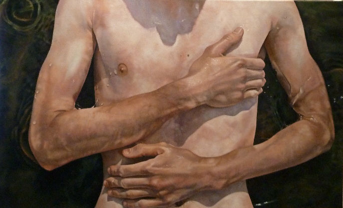 The Ravages of Time Are Silenced in the Abyss (and there in the water he lies), a painting by Australian artist Katherine Edney