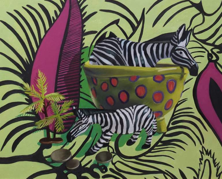 I think the Buffaloes Have Gone!, a painting by Australian artist Katherine Edney.