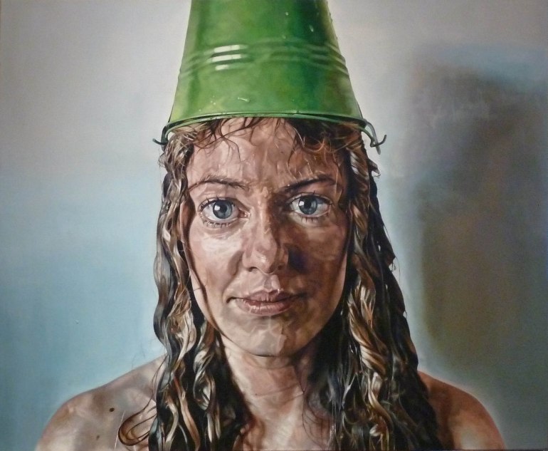Bucket Head, a painting by Australian artist Katherine Edney