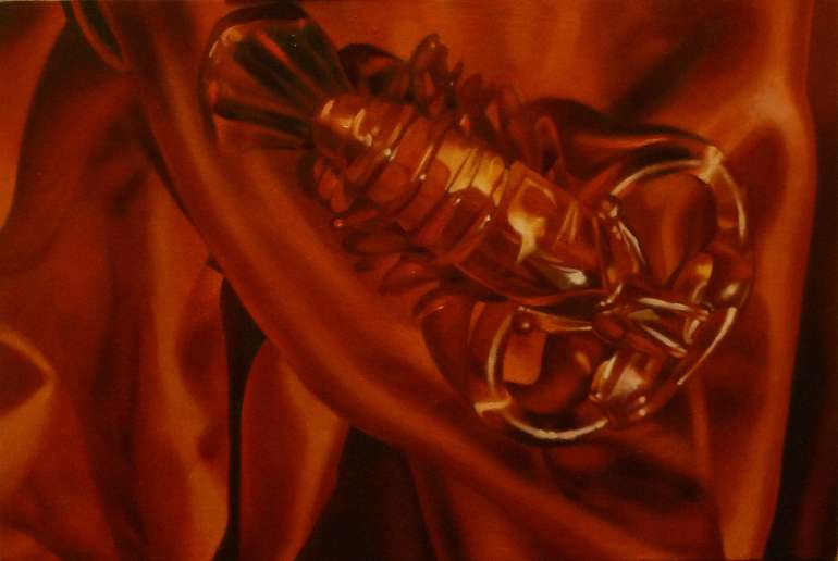 Red Lobster, a painting by Australian artist Katherine Edney.