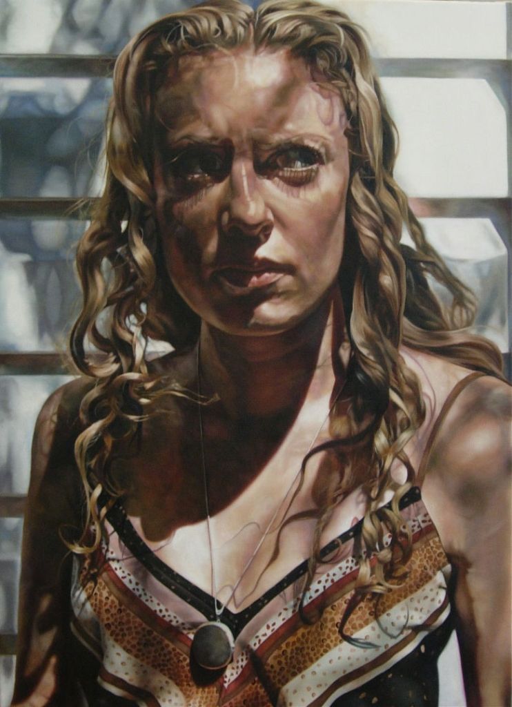 Self Portrait In My Mother's Dress, by Australian artist Katherine Edney