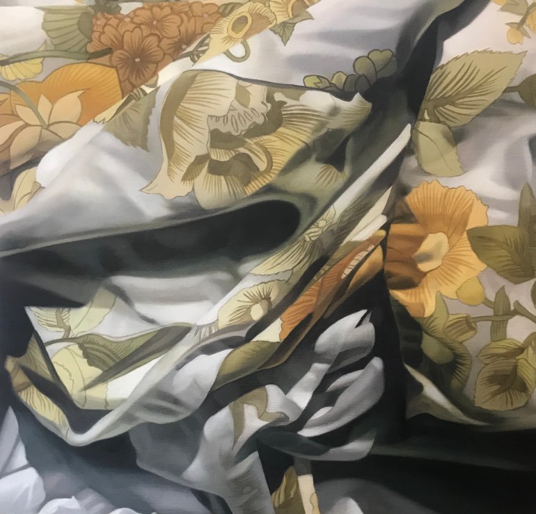 'Flowers on the Bed III', a painting by Australian artist and Archibald Prize finalist Katherine Edney.